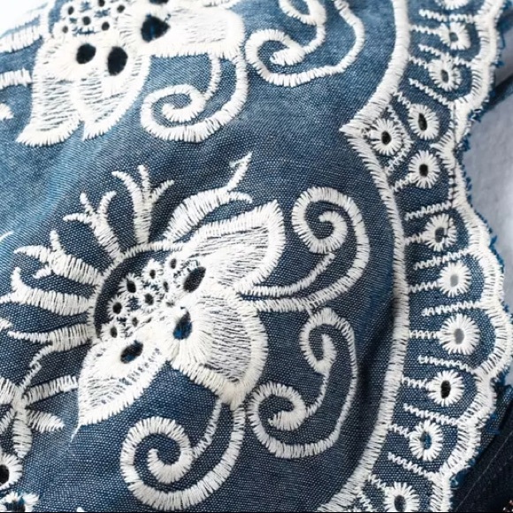 FLASH SALE! 5 ⭐️ MEGHAN Embroidered Denim Romper - Picture 8 of 8